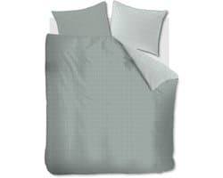 Riviera Maison Twisted dekbedovertrek - Tweepersoons - 200x200/220 - Grijsgroen