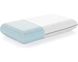 Gel Memory Foam kussen - Ademend en Verkoelend - 40 x 60 cm - Wasbaar Overtrek - Öko-Tex - Wit hoofdkussen