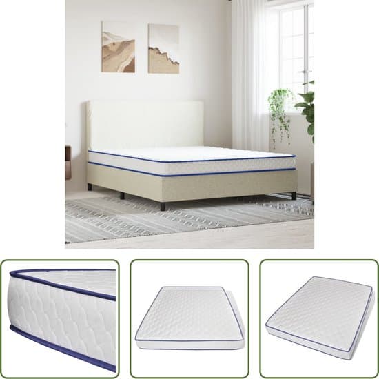 vidaXL Matras 160x200 - Traagschuim Matras - Matras 200x160x17 cm Zacht traagschuim - Slaapcomfort - Rugpijn - Gewrichtspijn
