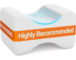 Traagschuim Kniekussen - Zijslaper Kussen - Betere Slaap - Hoge Dichtheid Schuim - Wit