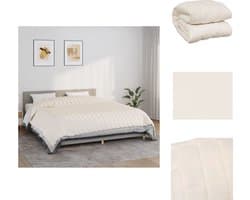 vidaXL - Verzwaringsdeken - 235x290 - cm - 15 - kg - stof - lichtcrèmekleurig