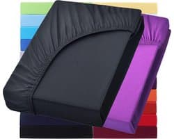 Set van 2 Jersey Hoeslakens voor Waterbed & Boxspring 200 x 220 cm - 40 cm Hoogte - Zacht Katoen