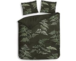 Heckettlane Dekbedovertrek Katoen Satijn Rua - Forest Green - 100% Katoen-Satijn - Dekbedovertrek 200x200/220cm - Tweepersoons - Puketi