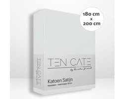 Ten Cate Hoeslaken - Hoeslaken 180 x 200 - Katoensatijn - Hoeslakens - Geschikt voor boxspring en matras - Hoekhoogte 35cm - Elastiek Rondom - Strijkvrij - Naturel