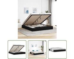 vidaXL Slaapcomfort - Ottoman Bedframe - Ottoman bedframe zonder matras 180x200 cm fluweel zwart - Opbergruimte - Velvet Bed - Tweepersoons Bed