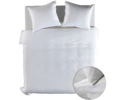 Yellow Dekbedovertrek Katoen Suite Casablanca - Blanc de Blanc - 200x200/220 cm - 100% Katoen - Tweepersoons