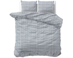 Sleeptime Seva Flanel Dekbedovertrek Blauw - 200x200/220 cm