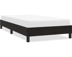 vidaXL - Bedframe - zonder - matras - 100x220 - cm - fluweel - zwart