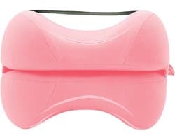 Kniekussen Traagschuim - Beenkussen Slaap - Comfortabel Slapen - Ergonomisch Ontworpen - 28 x 20 x 10 cm - Roze