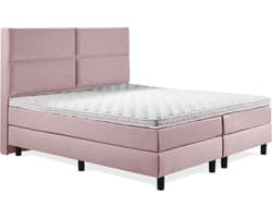 Boxspring Luxe 180x200 4 vlaks Oud Roze