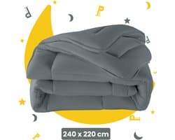 Sleep Comfy - Deluxe 2-in-1 Dekbed - 240x220 cm - Lichtgrijs - Dekbed zonder overtrek - Ademend & Anti Allergie - All Year Dekbed - Stijl, Comfort en Innovatie voor Elke Nacht - Zomerdekbed & Winterdekbed
