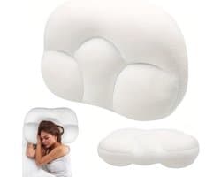 Solfit - Ergonomisch Slaapkussen - Hoofdkussen Nekklachten - Pijnbestrijding - Ademend - Lichtgewicht - (48x30x13cm) - FLIPSLEEP