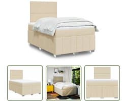 vidaXL Klikmechanisme - Dynammometer Sleutel - Boxspring met matras stof crèmekleurig 120x200 cm - Gereedschap - Drapers Tools - Monteursgereedschap