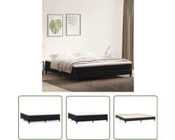 vidaXL Boxspring - Boxspringbed - Boxspringbed zonder matras 200x210 cm fluweel zwart - Bed - Fluweel - Zwart