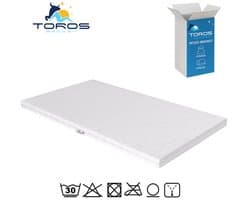 Topmatras - 120x190 - Topper Matras HR Koudschuim -Bamboo Hybrid - Topdekmatras - 9cm - Afritsbaar Wasbaar Tijk - Orthopedisch Purschuim - Anti-allergisch - Topper Hotel XL - Anti Bacterieel