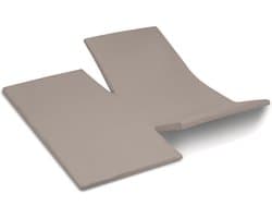 Cinderella - Topper Hoeslaken met dubbele split - Jersey - 180x200/210 cm - Taupe