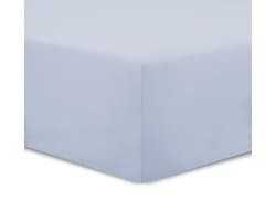 VISION Hoeslaken - 100% katoen - 180x200 cm - Lichtgrijs - Toppermatras: hoek van 15cm - Tweepersoonsbed - Oekotex gecertificeerd