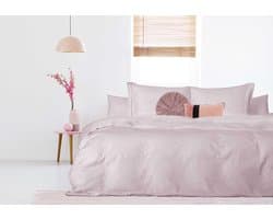 Dekbedovertrek - 200x200/220 - Uni Percal katoen - Met Bies - roze