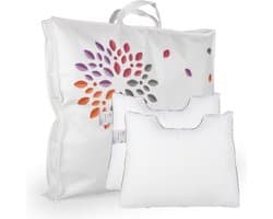 Cinderella Rondo Medium Hoofdkussen Set (2 Stuks) - Anti Allergie - 50x60 cm - Wit