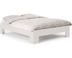 B Bright Fresh 400 Bed 120 x 200 cm - Bedframe Wit - Bedombouw - Instaphoogte: 40cm - Tweepersoonsbedden