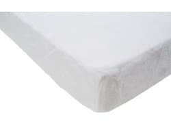 Zachtbeddengoed.nl - Hoeslaken - Matras - Topper - Velvet - Lits Jumeaux - 200x220 cm - Hoekhoogte tot 25 cm - Wit - Laken - Zacht - Comfortabel - Kwalitatief - Beddengoed - Hoeslakens