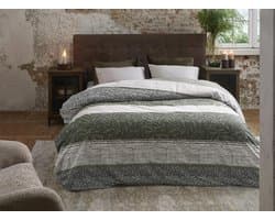 Rivièra Maison - Chester dekbedovertrek - Lits-Jumeaux - 240x200/220 cm - Groen