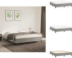 vidaXL - Bedframe - zonder - matras - 160x200 - cm - fluweel - lichtgrijs