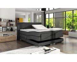 Boxspring Elektrisch - 160 x 200 - 9 zones - Koudschuim topmatras - Stof Antraciet