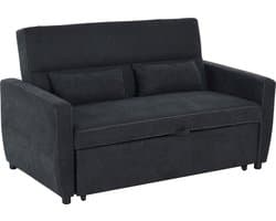 HOMCOM slaapbank - 2-zits bankstel - in Stof - donkergrijs