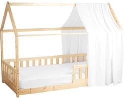 Bedhemel Katoen Gaas - Hemelbed Kinderkamer - Creëer Sfeer - Gemaakt in Frankrijk - 360 cm - Wit