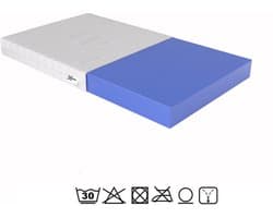 Matras 120x200 - Aanpasbaar - 20 cm dik - Koudschuim Hybrid - Bamboo Afneembare tijk wasbaar - 120x200 cm