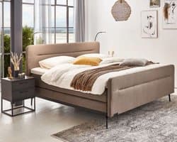 Boxspring Caresse 3360 - 180x200 - Vlak - Meegestofeerde Pocket 500 Matrassen - Incl. 750 topper Gelfoam - Vienna Dessert