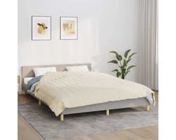vidaXL - Verzwaringsdeken - 220x240 - cm - 15 - kg - stof - lichtcrèmekleurig