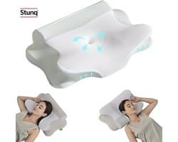 Traagschuim nek- en hoofdkussen met ergonomische ondersteuning voor alle slaapposities