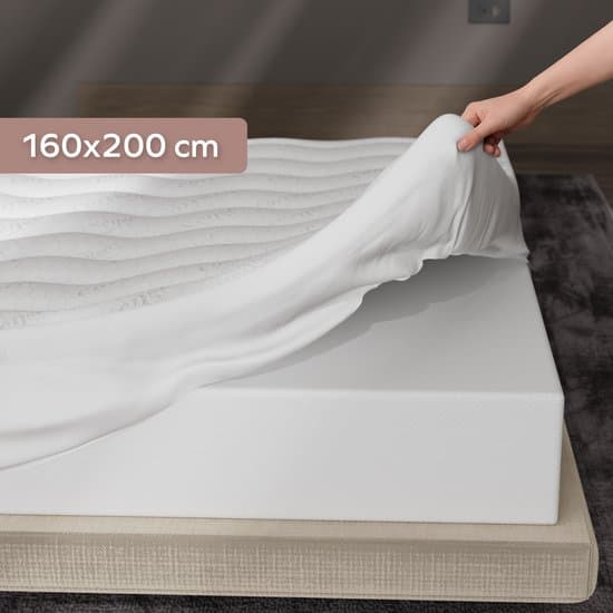 CozySense® Topper Matras 160x200 - Matras Topper - Topmatras - Topdekmatras - 3 Comfortlagen - Ademend Eierdoos Gel-Infused Traagschuim - 3 cm - 360° Hold Elastieken