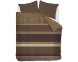 Beddinghouse Fera dekbedovertrek - Lits-Jumeaux - 240 x 200/220 cm - Bruin