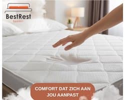 Topper 180x200 - CloudComfort - Traagschuim - Nasa Topdekmatras - 3D Ventilatieband volledig rondom Topper - Anti-allergisch - Afritsbaar/Wasbaar Hoes - Extra Dik Topmatras - Matrastopper - Zacht - Bestrest Bedden®