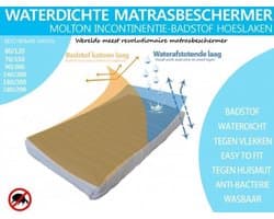 Molton Incontinentie - 2 Persoons - 160x200 - Waterdicht matrasbeschermer - Bedden4045
