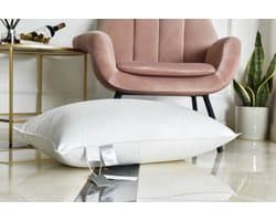 100% Katoen 4-Seizoenen Hoofdkussen – 60x70 cm – Anti Allergie – Wasbaar – Ademend – Comfortabel – Moonlicht Wit – Jaquet Bedding