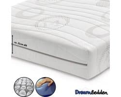 Matras 160x200 - HR 45 Koudschuim - Pocketvering 9-zones - Cool & Fresh -  ca. 21cm dik