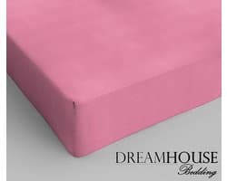 Dreamhouse Katoen Hoeslaken - 160x220 cm - Roze - Tweepersoons