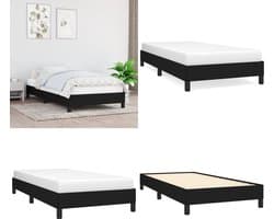 vidaXL - Bedframe - zonder - matras - 90x190 - cm - stof - zwart