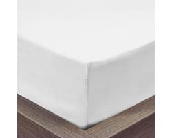 Beau Maison - Hoeslaken 100% Hoogwaardig Katoen - Wit - 160x200 + 35cm