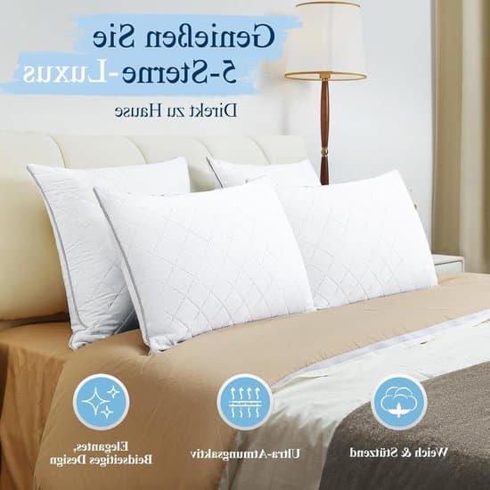 Hoofdkussen - Slaapkamerkussen Bedkussen - Herstellende Slaap - Oeko-Tex Gecertificeerd - 80x80 cm - Oranje