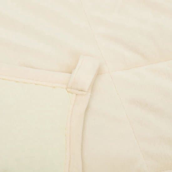 vidaXL Verzwaringsdeken - Slaapdeken - Verzwaringsdeken 220x240 cm 11 kg stof lichtcrèmekleurig - Weighted Blanket - Comfortabele Deken - Antistress Deken