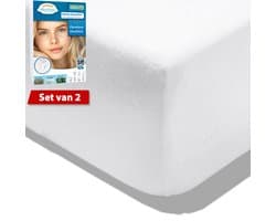 Molton Hoeslaken - 200x210 (Set van 2) - Hoogwaardige Matrasbescherming & Comfort | LitaLente - Rondom Elastiek - Matras Beschermer Molton/Matrasbeschermer - Molton 80% katoen - hoekhoogte van 30 cm - perfecte pasvorm - hoogkwaliteit molton