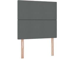 vidaXL - Opbergbed - met - LED - met - matras - Donkergrijs - 100 - x - 200 - cm - Polyester