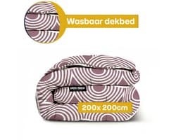 Dekbed-Discounter - Fresh and Co Dekbed Zonder Overtrek 200 x 200 cm - Wasbaar dekbed - Wasbaar op 40 graden - All season dekbed - Layered Rainbows