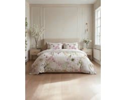 Heckettlane Dekbedovertrek Katoen Satijn Loire - Multi - 100% Katoen-Satijn - Bloemen - Dekbedovertrek 200x200/220 cm - Tweepersoons - Nantes