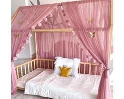 Huisbed Hemelbed met Bedhemel en Baldakijn voor Kinderkamer